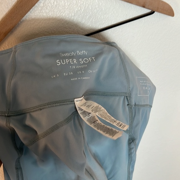 Full Set Super Soft Leggings and Bra Storm Blue US Small - Picture 7 of 8